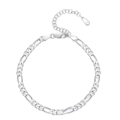 New 925 sterling Silver Bracelets Anklet Beautiful 4MM chain for Women men Wedding Pretty designer Jewelry Fashion Holiday gifts
