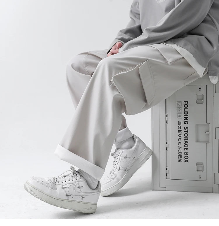 Streetwear Black Mens Harem Joggers Pants Men Cargo Pants 2024 Hip Hop Casual Pockets Sweatpants Male Oversized Fashion Trousers
