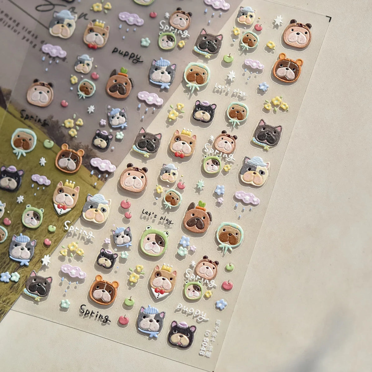 Colorful Water Bubble 5D Nail Art Stickers Goldfish Koi carp Dreamy Polarized Dreamlike Self Adhesive Delicate Manicure Decals