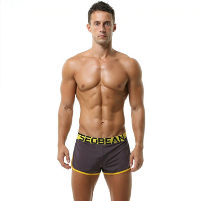 New SEOBEAN Men's Pajamas Sleep Bottoms Sexy Underwear Shorts Boxers Soft Silky Loose Lounge Home Pajama Bottoms Boxer Shorts