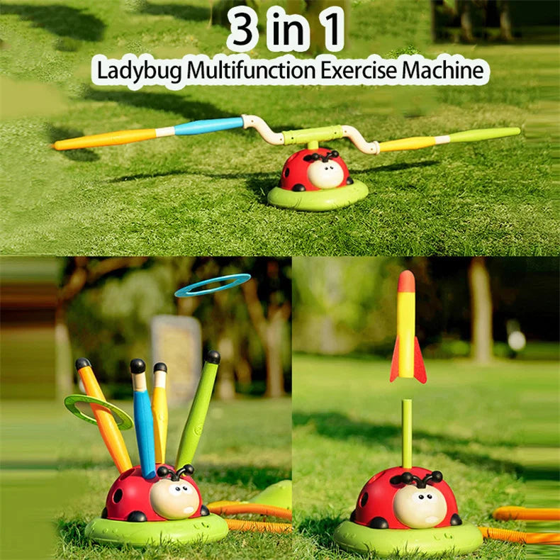 4 Styles Ladybug Sport Entertainment Baseball Toy Game Rope Skipping Machine Ferrule Jump Rocket Launcher Outdoor Play For Boy