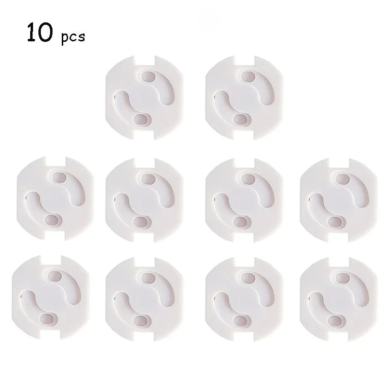 10pcs Baby Safety Child Electric Socket Outlet Plug Protection Security Two Phase Safe Lock Cover Kids Sockets Cover Plugs