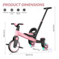 3-IN-1 Toddler Tricycle For 1.5-5 Years Old Drift Trike With 360° Spin Light Up Wheels Adjustable Seat Strong Frame Easy Assembly 3 Ride Modes Toddler Bike For Boys And Girls Indoor Outdoor Use White Pink Black Red