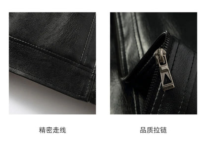 Winter Fur Leather Jacket Men Genuine Leather 2025 New Mandarin Collar Sheepskin Coat Male Leather Jacket Motorcycle Clothing