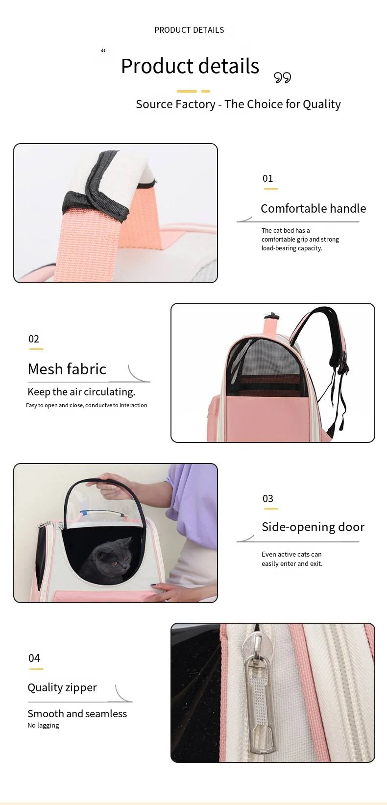 Backpack for Cats and Dogs, Portable Pet Bag for Outdoor Use, Large Capacity Space Cabin, Carrying Cat and Dog Box, Outdoor Bag