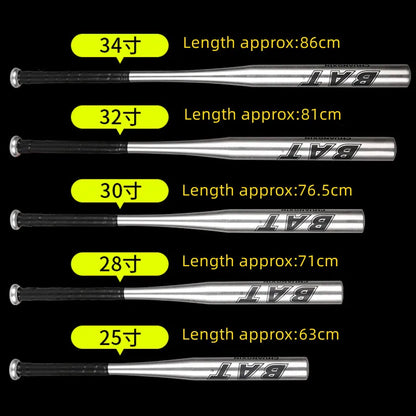 20/25/28/30/32/34 Inch Aluminum Alloy Thickened Baseball Bat Outdoor Sports Softball Practice Equipment Home Self-defense