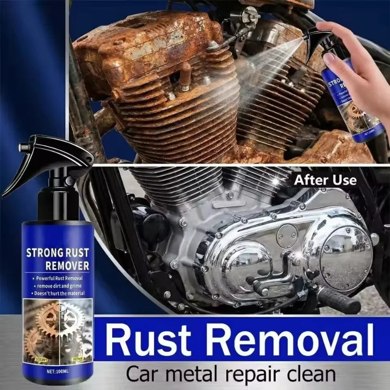 1/3 Pcs 100ml Car Rust Remover Spray Clean Metal Iron Quickly Auto Exhaust Pipe Rust Derusting Spray Auto Stain Removal Agent