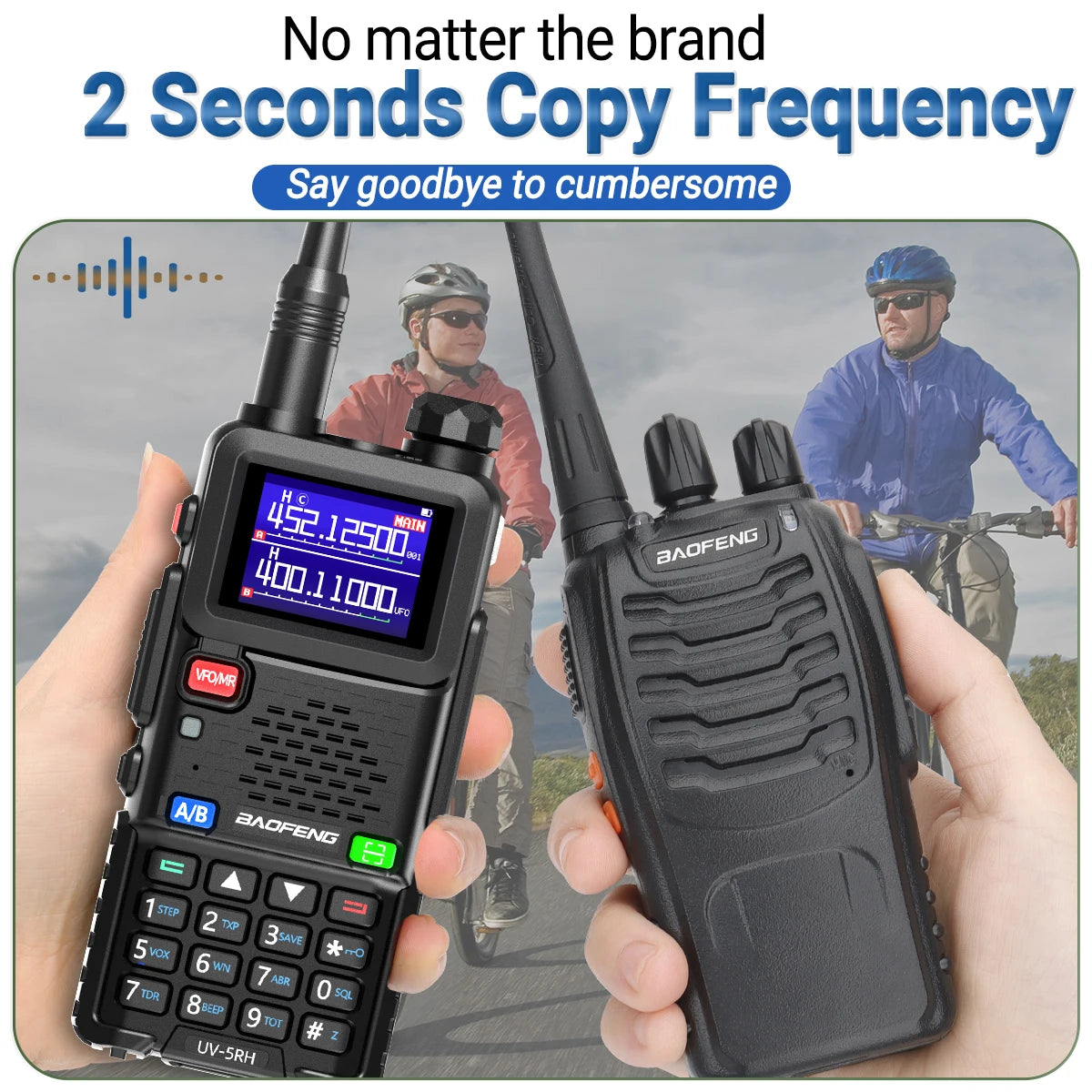 Baofeng UV 5RH 10W Full Bands Walkie Talkie Wirless Copy Frequency Type-C Charger Upgraded UV 5R Transceiver Ham Two Way Radio