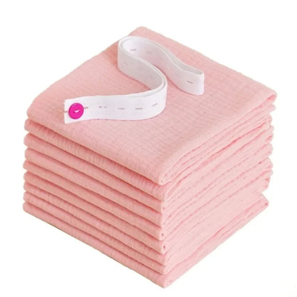 8pc Cotton Baby Gauze Diapers for Newborn Babies Nappy Changing Washable Reusable Double Layer Soft Baby Towel Burp Cloth