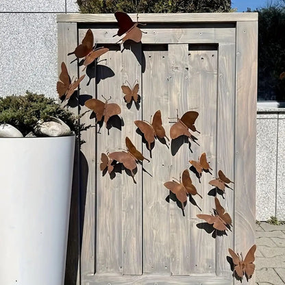 Metal Butterfly Wall Decor 15 Piece Set Aesthetic Wall Art for Girls Room Bedroom Nursery Bathroom Garden Outdoor Party Decor