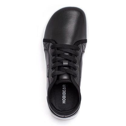 HOBIBEAR Minimalist Shoes for Men Women Wide Toe Barefoot Zero Drop Shoes Casual Artificial Leather Lightweight Walking Sneakers