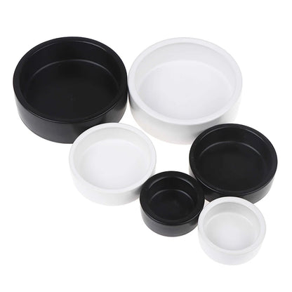 Reptile Food Ceramic Bowl Anti-Escape Ceramic Feeder Dish Reptile Water Bowl Ceramic Feed Bowl For Hermit Crab Gecko Chameleon