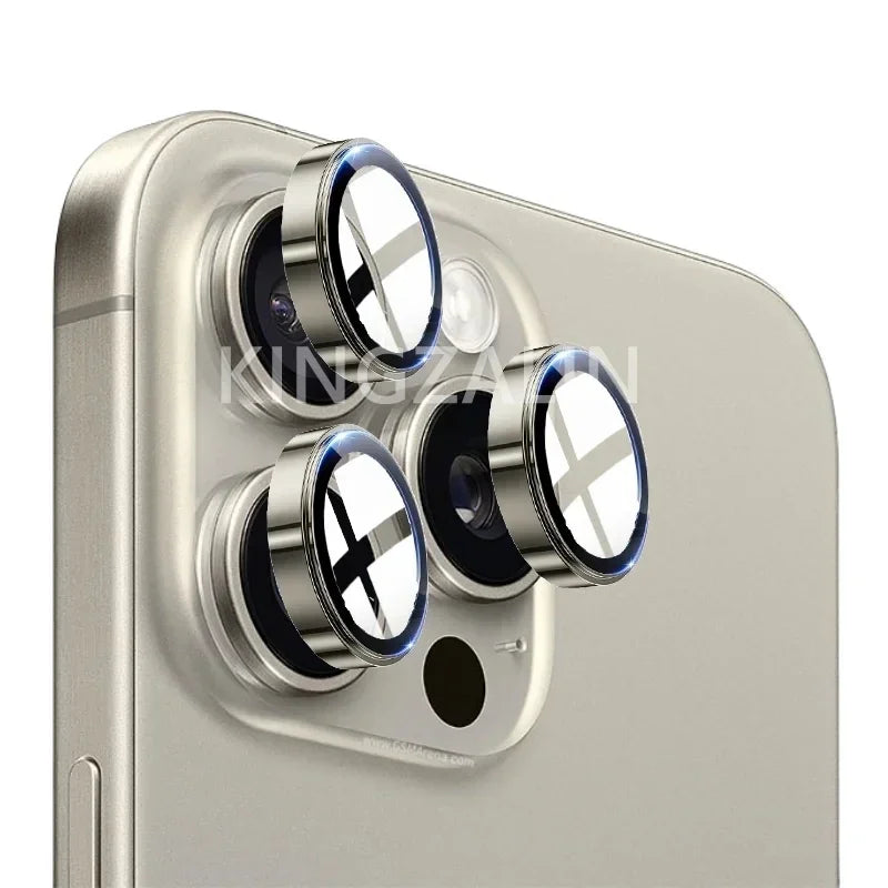 2-3Pcs Blue Colour Metal Lens Ring For IPhone 17 16 15 14 Pro Max Camera Protector Covers For IPhone 13 Pro Max Full Cover Glass