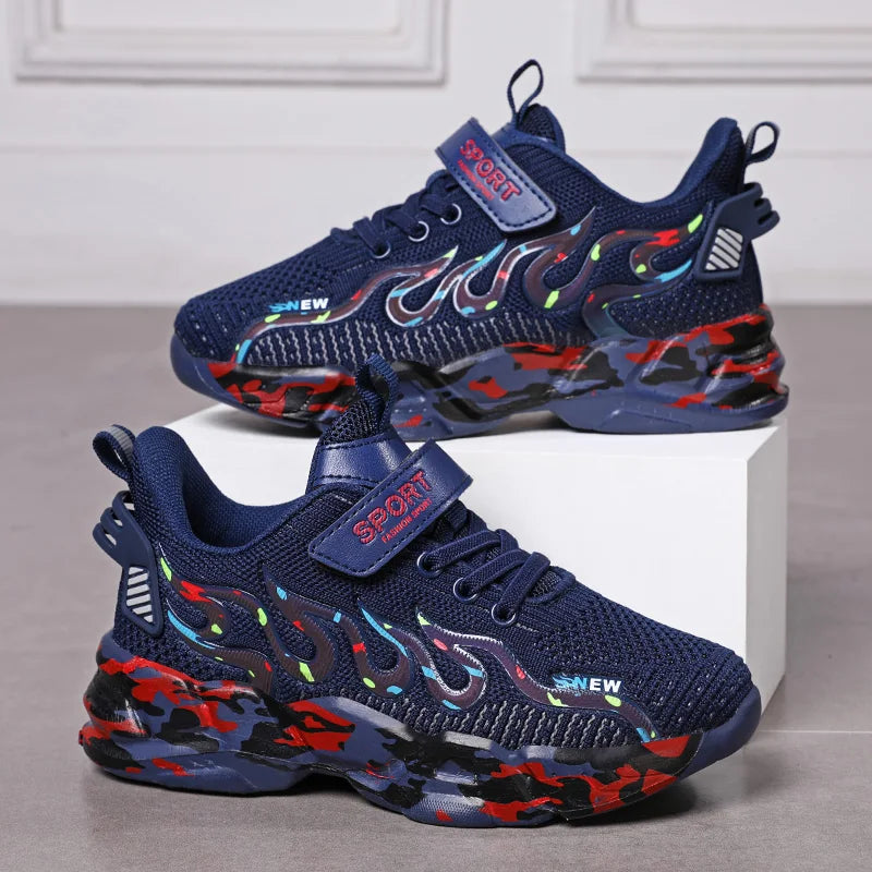 Boys Running Shoes 2022 Design Children Sneakers Mesh Kids Casual Sneakers 7-12 Years Children Sneakers for Boys
