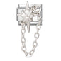 New Shiny Zircon Heart Butterfly Flower Star Bow Italian Charm Links Fit 9MM Stainless Steel Bracelet Girls' DIY Making Gift