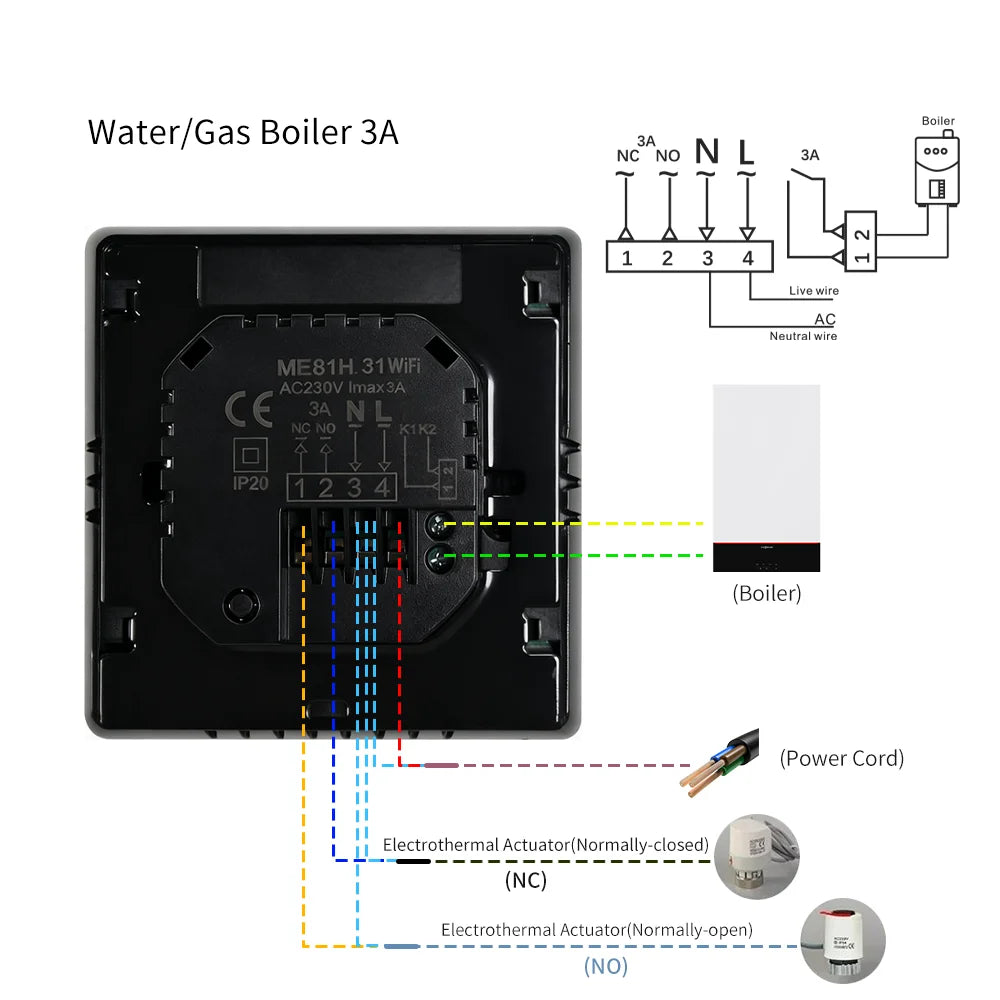 Tuya Smart Thermostat For Underfloor Heating Wifi Thermostat  Floor Heating Controller Warm Floor Temperature Controller Alexa