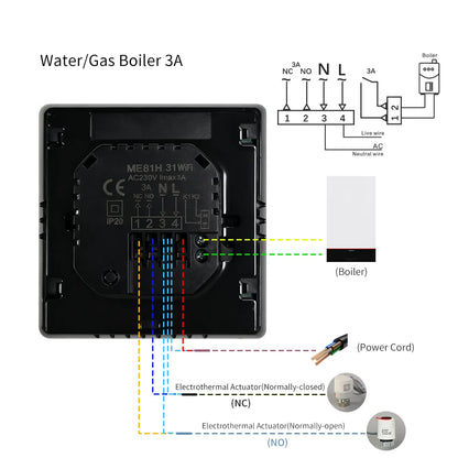Tuya Smart Thermostat For Underfloor Heating Wifi Thermostat  Floor Heating Controller Warm Floor Temperature Controller Alexa
