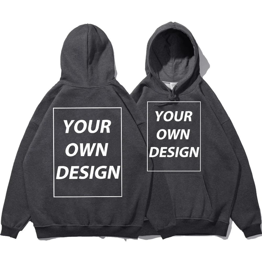 Customized DIY Print Men Woman Autumn Winter Hoodies Casual Classic Pullovers Simple Comfy Streetwear Soft Warm Sports Clothing