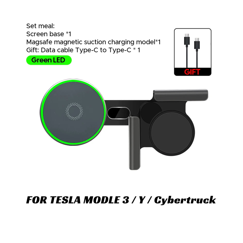 Car Phone Mount Holder 15W and 25W Qi2.2 Magnetic Wireless Charger Compatible with MagSafe for Tesla Model Y 3 JUNIPER 2026