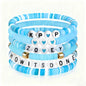 6pcs Korean Pop K-Pop Bracelet Set Multicolor Kpop Group Lettering Jewelry Durable Fan Accessory Concert Cosplay Birthday Gift