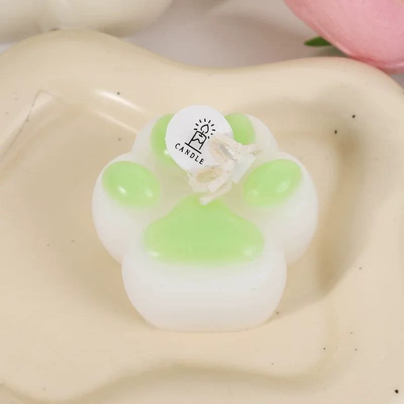 Cat Paw Shaped Scented Candle Handmade Decor For Pet Birthday Valentine Wedding Souvenir Diy Home Party Ornament Gift