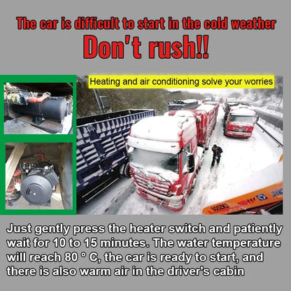SIHAO 10KW Heavy Duty Diesel Water Preheater 12V 24V Universal Vehicle Fuel Heater Car Engine Cabin Heating Equipment