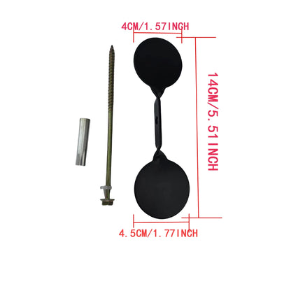 Thickened 3mm indoor and outdoor slingshot shooting practice double-headed round target 360-degree rotating steel shooting targe