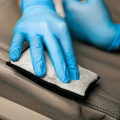 2/24PCS Soft Double Side Microfiber Scrubbing Sponge Car Leather Cleaning Microfiber Towel Wax Sponge Auto Detailing Tools