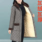 Winter Coat New Vintage Velvet And Thickening Single breasted Cotton Coat for Women Fit Cotton Clip Warm Long Parka Plaid Coat