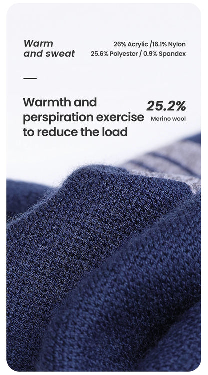 COPOZZ Winter Men Women Thermal Ski Socks Warm Wool Cycling Soccer Snowboard Socks Thickened High Tube Moisture Absorption Socks