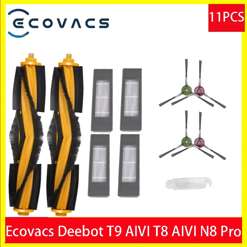 HEPA Filter Side Brush Main Brush Mop Cloths for ECOVACS Deebot T9 AIVI T8 AIVI N8 Pro 920 950 Vacuum Cleaner Replacement Parts
