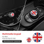 Central Control Volume Multimedia Button Knob Sticker for MINI Cooper F55 F56 F57 F60 Countryman Leather Car Interior Styling