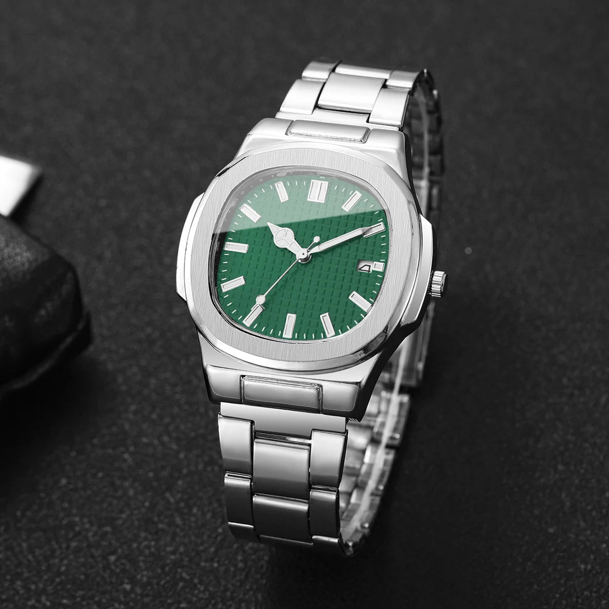 Luxury Square Men Business Watches Simple Calendar Quartz Watch for Mens Clock Reloj Hombre（Without Box）