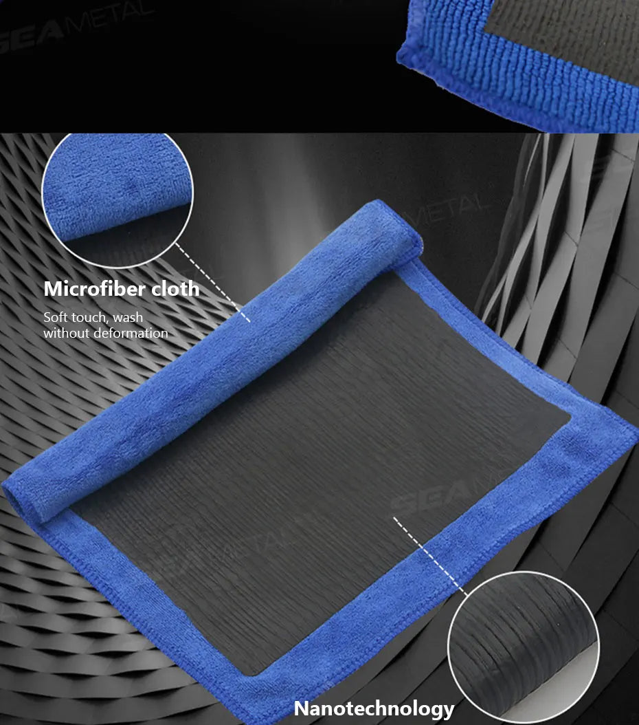 SEAMETAL 1/2pcs Car Cleaning Towel Magic Clay Cloth for Car Detailing with Blue Clay Bar Towel Washing Tool Car Accessories