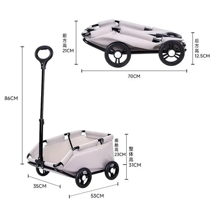 Lightweight Folding Pet Stroller for Small Dogs Cats Teddy Travel Walking Shopping Cat Dog Carrier Stroller