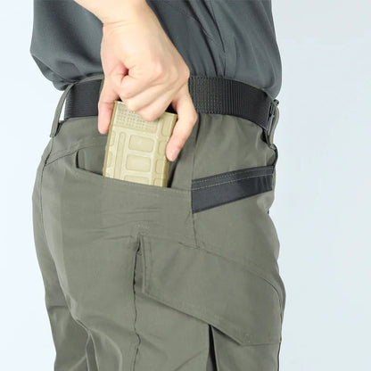 Men's Tactical Pants Outdoor Multi-functional Training Pants with Pockets Waterproof Quick-drying Cargo Pants