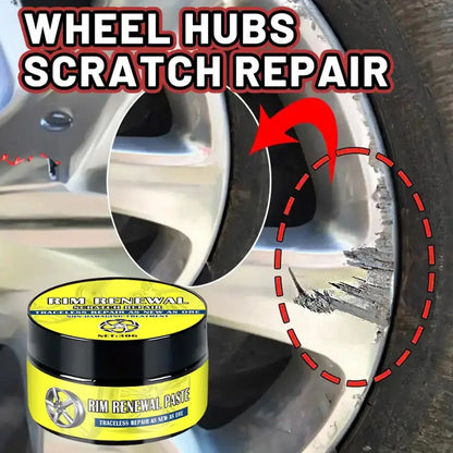 Car Alloy Wheel Rim Scratch Repair Paste Auto Wheel Scratch Remover Oxidation Polishing Paste Restore Gloss for Car SUV RV Truck