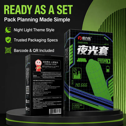 Glow in the Dark Condoms Set 7pcs Ultra Thin Lubricated Natural Latex Men Novelty Fun Night Sensual Romantic Touch Fit Beilile