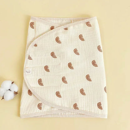 Baby Swaddle Blanket 0-6 Months Strap Protect Belly Baby Sleeping Blanket Wrap for New Born Thin-style for Summer