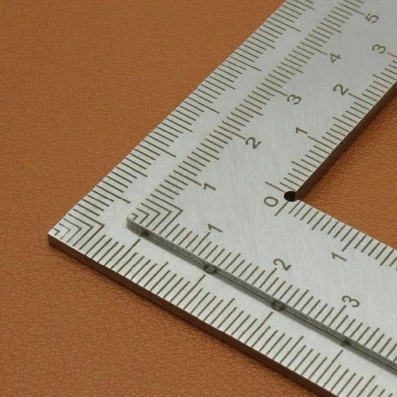 Cute school supplies metal ruler Small frame ruler Measuring layout tool Stainless steel