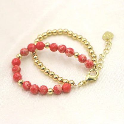 Lovely Fashion Natural Stone Bead Bracelet Baby Girls Lobster Clasp Accessories Girls Yoga Christmas Wedding Gift Jewelry Charm