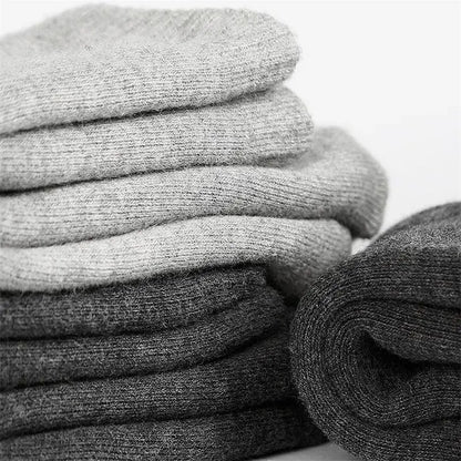 2Pairs/Men's Socks Super Thick Wool High Quality Merino Wool Socks Business Fall Winter Comfortable Mid-leg Socks Large Size Men