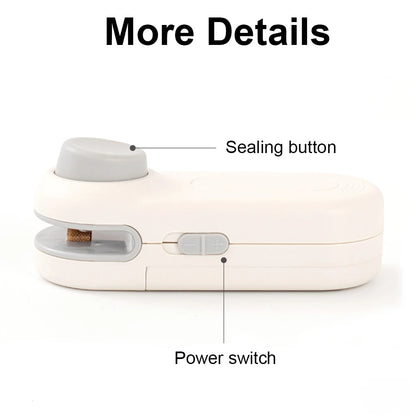 Mini Heat Sealer Plastic Bags Heat Sealing Machine Food Storage Packaging Bag Sealer Portable Handheld Plastic Bag Heat Sealer