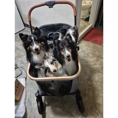 Foldable Large Giant Dog Stroller Lightweight Portable Multi Cat Pet Carrier for Senior Dogs Outdoor Travel