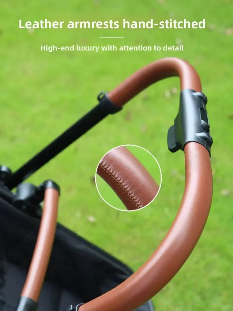 EU stock of pet strollers Double-seat stroller can carry both baby and pet Dual-mode seat, stroller with pet carrier