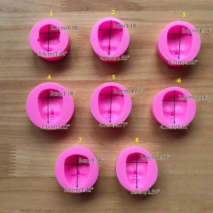 Elf silicone Q version face face mold ultra-light clay soft pottery face mold bjd silicone fairy ears baby face