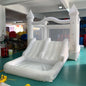 4*3*2.6M White Bounce House For Kids Bouncy House White For Children Inflatable Jumping Castle With Blower Slide 5-8 Kids