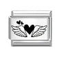 Laser Engraving Piano Heart Star Wings NO.7 Lips Italian Charm Links Fit 9mm Bracelet Stainless Steel Men Women DIY Making Gifts