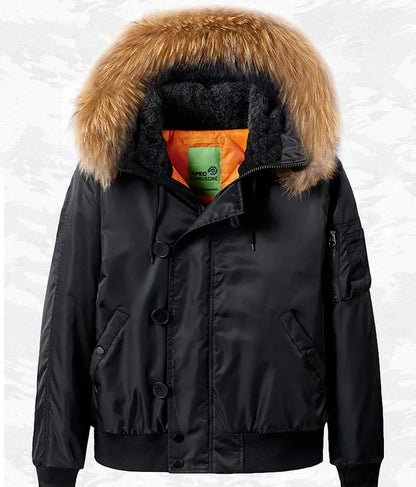 Pilot Men's jackets Thicken Winter Jacket Padding Man Down Jacket Coat Parkas Outdoor Fur Hooded Cotton Padded Jacket HXY0257