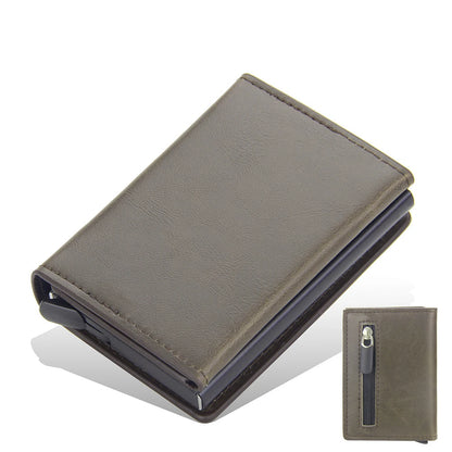 Pop Up Credit Card Holder Wallets Men Slim Rfid Blocking CardHolder Wallet for Men Card Money Bag Purse PU Leather Short Wallets